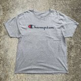 画像: 【XL】SALE!! Champion プリントTシャツ ライトグレー■ビンテージ オールド アメリカ古着 チャンピオン ロゴ ビッグサイズ