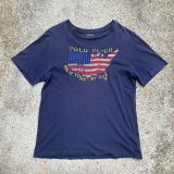 画像: 【S/M】Polo Ralph Lauren プリントTシャツ ネイビー 紺色■ビンテージ オールド レトロ アメリカ古着 コットン ポロラルフローレン