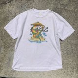 画像: 【XL】90s USA製 COSTARICA ワニ プリントTシャツ 白■ビンテージ オールド アメリカ古着 コットン リゾート ビール 動物