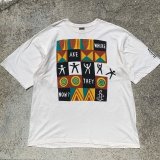 画像: 【XXL】ジンバブエ製 ハンドメイド アムネスティ・インターナショナル プリントTシャツ 生成り■ビンテージ オールド アメリカ古着