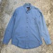 画像1: 【M/L】Ralph Lauren CHAPS 長袖シャンブレーシャツ 青■ビンテージ オールド レトロ アメリカ古着 90s ラルフローレン チャップス (1)