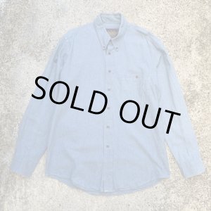 画像: 【M/L】Ralph Lauren CHAPS 長袖シャンブレーシャツ 青■ビンテージ オールド レトロ アメリカ古着 90s ラルフローレン チャップス