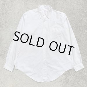 画像: 【L/XL】USA製 ブルックスブラザーズ 長袖ボタンダウンシャツ 白■ビンテージ オールド レトロ アメリカ古着 90s 白シャツ