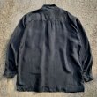 画像2: 【XL】SURPRISE 長袖シルクシャツ ブラック 黒■ビンテージ オールド レトロ アメリカ古着 90s-2000s ビッグサイズ オーバーシルエット (2)