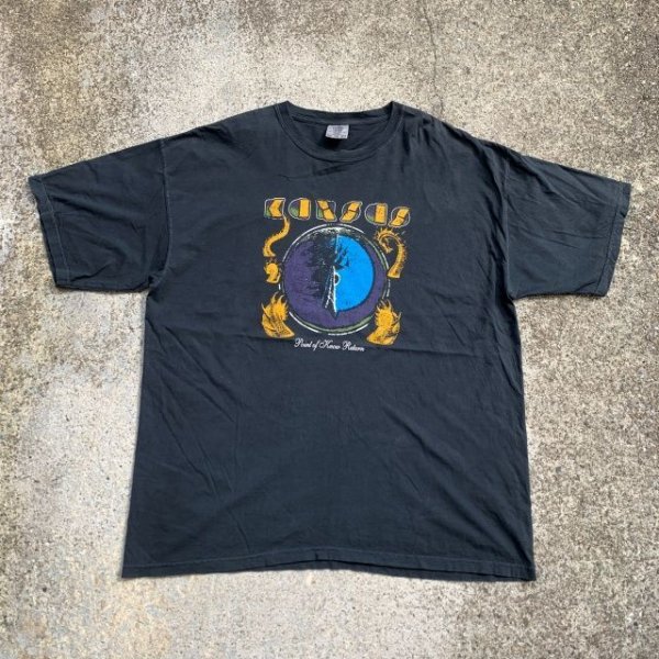 画像1: 【2XL】KANSAS バンドTシャツ ブラック 黒■オールド アメリカ古着 カンサス ロック プログレ ビッグサイズ (1)