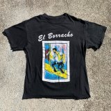 画像: 【L】EL BORRACHO 酔っ払い プリントTシャツ ブラック 黒■ビンテージ オールド アメリカ古着 オールコットン スペイン メキシカン