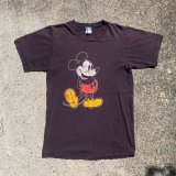 画像: 【Ladies or Kids】ボロ 80s USA製 ミッキーマウス プリントTシャツ 黒フェード■ビンテージ アメリカ古着 ディズニー レディース キッズ