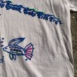 画像3: 【L】80s-90s USA製 Hanes 魚 発砲プリントTシャツ 白■ビンテージ オールド アメリカ古着 ヘインズ オールコットン アート フィッシュ  (3)