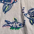 画像4: 【L】80s-90s USA製 Hanes 魚 発砲プリントTシャツ 白■ビンテージ オールド アメリカ古着 ヘインズ オールコットン アート フィッシュ  (4)