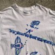 画像2: 【L】80s-90s USA製 Hanes 魚 発砲プリントTシャツ 白■ビンテージ オールド アメリカ古着 ヘインズ オールコットン アート フィッシュ  (2)