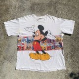 画像: 【XL】90s USA製 ミッキーマウス 両面プリントTシャツ 白■ビンテージ アメリカ古着 ディズニー キャラクター アメコミ ビッグサイズ