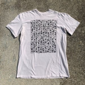 画像: 【L/XL相当】EID エジプト壁画 レリーフ プリントTシャツ 白黒■ビンテージ オールド アメリカ古着 オールコットン アート 動物