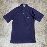 画像: 【XS/S】USA製 IZOD LACOSTE ワンポイント 半袖ポロシャツ ネイビー 紺色■ビンテージ オールド レトロ アメリカ古着 ラコステ