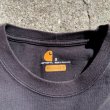 画像6: 【S】carhartt ワンポイントロゴ ポケットTシャツ ブラック 黒■アメリカ古着 カーハート ヘビーウェイト レディース ポケT 無地 (6)