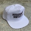 画像1: 【Free】FITZSIMMONS SERVICE CO. キャップ 白■ビンテージ オールド レトロ アメリカ古着 帽子 (1)