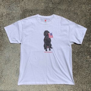 画像: 【L】2000s Proud to Be An American 犬 動物 プリントTシャツ 白■ビンテージ オールド レトロ アメリカ古着 Y2K オールコット