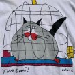 画像4: 【L】90s USA製 Martha Wahlert 動物 プリントTシャツ 白■ビンテージ オールド アメリカ古着 フルーツ ネコ シングルステッチ (4)