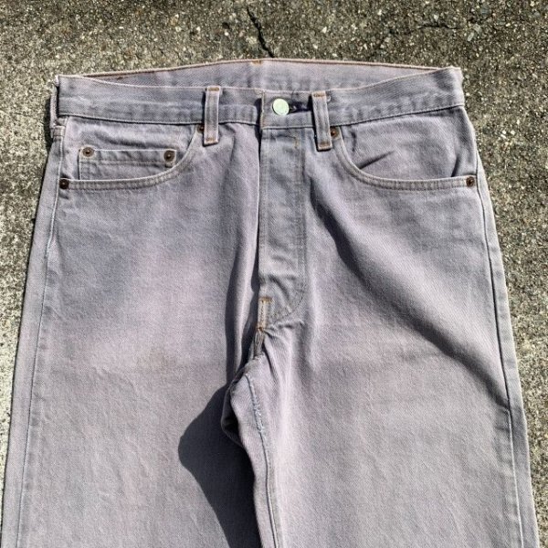 画像2: 【W31】80s-90s USA製 Levi's 501 ブラックデニムパンツ 黒 グレー■ビンテージ オールド アメリカ古着 リーバイス 後染め オリジナル (2)