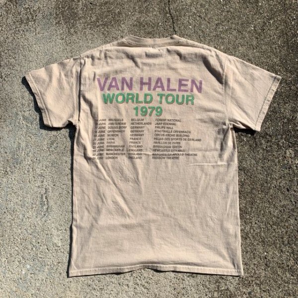 画像2: 【M】VAN HALEN バンドTシャツ ベージュ■アメリカ古着 ヴァンヘイレン ロック ツアー コットン (2)