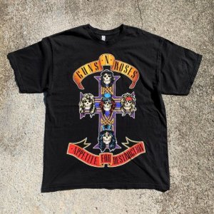 画像: 【XL】GUNS N' ROSES バンドTシャツ ブラック 黒■アメリカ古着 ガンズアンドローゼズ ロック アペタイト・フォー・ディストラクション