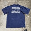 画像2: 【XL】USA製 両面プリント オールコットン ポケットTシャツ ネイビー 紺■ビンテージ オールド アメリカ古着 80s/90s 機械 マシーン (2)