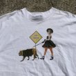 画像3: 【M/L】90s HOLLYWOOD BABE 犬×女性 プリントTシャツ 白■ビンテージ オールド アメリカ古着 コットン シングルステッチ 90s USA製 (3)