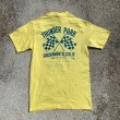 画像7: 【XS or Ladies】80s USA製 HANES 両面染み込みプリントTシャツ 黄色■ビンテージ アメリカ古着 チェッカーフラッグ レーシング モーター系 (7)