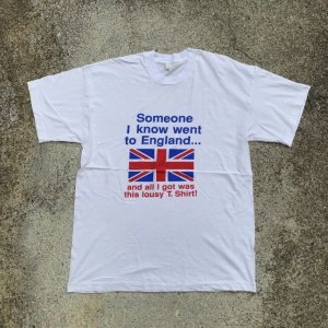 画像: 【XL】90s ENGLAND ユニオンフラッグ プリントTシャツ 白■ビンテージ オールド アメリカ古着 90s コットン シングルステッチ