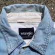 画像4: 【L/XL】Wrangler 切替 長袖シャツ ストライプ 白×水色■ビンテージ オールド レトロ アメリカ古着 ラングラー ウエスタン (4)