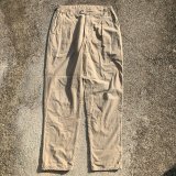 画像: 【W32〜W34】USA製 LL BEAN テーパードパンツ ライトベージュ■ビンテージ オールド アメリカ古着 エルエルビーン タック 裏地付き