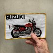 画像5: 【12.2cm×20.4cm】デッドストック 70s「SUZUKI」刺繍ワッペン 白■ビンテージ アメリカ古着 雑貨 パッチ バイク スズキ モーター系 No.2 (5)