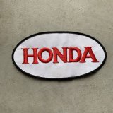 画像: 【10.0cm×19.5cm】デッドストック「HONDA」刺繍ワッペン 白■ビンテージ オールド アメリカ古着 70s 雑貨 パッチ モーター系 ホンダ