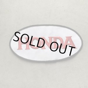 画像: 【10.0cm×19.5cm】デッドストック「HONDA」刺繍ワッペン 白■ビンテージ オールド アメリカ古着 70s 雑貨 パッチ モーター系 ホンダ