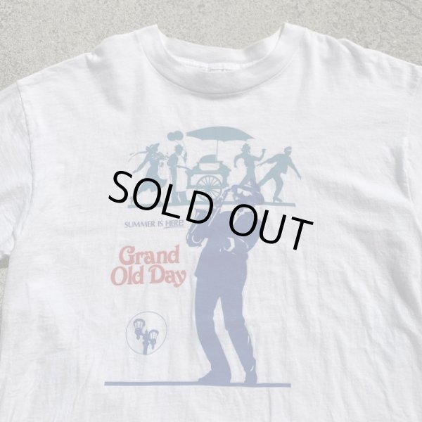 画像2: 【L】90s ONEITA「Grand Old Day」プリントTシャツ 白■ビンテージ オールド レトロ アメリカ古着 コットン オニータ ジャズ 音楽  (2)
