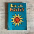 画像1: 【19.0cm×13.2cm】70s Joseph Leeming「Fun With Puzzles」パズル本 洋書■ビンテージ アンティーク レトロ アメリカ雑貨 資料 アート (1)