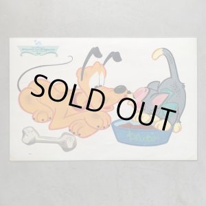 画像: 【29.2cm×44.2cm】Walt Disney フルート＆フィガロ ランチョンマット ビニールシート■ビンテージ アンティーク ディズニー 60s No.2
