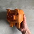 画像7: 【高さ 12.7cm】UNKNOWN 豚 ウッド ピギーバンク 貯金箱■ビンテージ アンティーク アメリカ雑貨 インテリア オブジェ 動物 ハンドメイド (7)