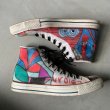 画像2: 【27.5cm】ハンドペイント CONVERSE オールスター ハイカット スニーカー■アメリカ古着 コンバース メンズシューズ アート 手描き (2)