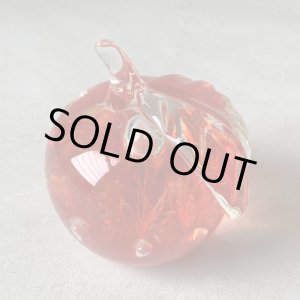 画像: 【9.4cm】70s アメリカ雑貨 アップル ガラスオブジェ■ビンテージ アンティーク レトロ リンゴ 果物 ペーパーウェイト インテリア No.3