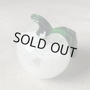 画像: 【8.4cm】アメリカ雑貨 アップル ガラスオブジェ■ビンテージ アンティーク レトロ リンゴ 林檎 果物 ペーパーウェイト インテリア No.2