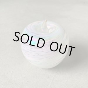 画像: 【6.5cm】アメリカ雑貨 アップル ガラスオブジェ■ビンテージ アンティーク レトロ リンゴ 林檎 果物 ペーパーウェイト インテリア No.1