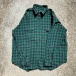 画像7: 【2XL】Polo Ralph Lauren チンストラップ 長袖ヘビーネルシャツ 緑チェック■ビンテージ オールド レトロ アメリカ古着 ラルフローレン (7)