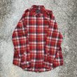 画像6: 【XL】PENDLETON ヘビーコットン 長袖ネルシャツ 赤 オンブレチェック■ビンテージ オールド アメリカ古着 ペンドルトン ビッグサイズ (6)