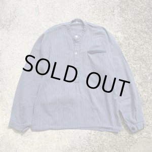 画像: 【M/L】UNKNWON シンチバック プルオーバー フィッシャーマンシャツ ストライプ■ビンテージ ヨーロッパ古着 ユーロ 針刺し レディース 