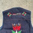 画像7: 【S/M】70s Sears Roebucks 刺繍入り 裏ボア デニムベスト■ビンテージ オールド レトロ アメリカ古着 レディース シアーズ (7)