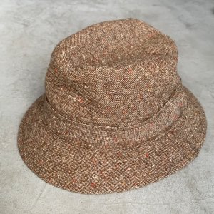 画像: 【58cm M】USA製 Country Gentleman ネップ 中折れウールハット 茶系■ビンテージ オールド レトロ アメリカ古着 帽子 レディース