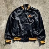 画像: 【L/XL】80s USA製 SPORTSMASTER シェル石油 ナイロンサテンジャケット ブラック 黒■ビンテージ オールド レトロ アメリカ古着 企業 刺繍