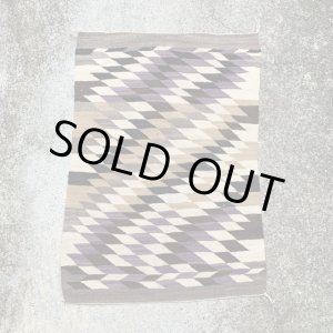 画像: 【95cm×68cm】30s-40s ナバホ ラグ ネイティブアメリカン インディアン 紫 総柄■ビンテージ アンティーク アメリカ古着 雑貨 マット