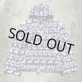 画像: 【M(L/XL相当)】USA製 ミシガンラグ フード付き プルオーバージャケット 総柄■ビンテージ オールド アメリカ古着 90s 動物 ビッグサイズ