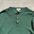 画像3: 【XL/XXL】Eddie Bauer ヘンリーネック 肉厚 サーマルシャツ 緑■ビンテージ オールド アメリカ古着 90s エディーバウアー コットン (3)